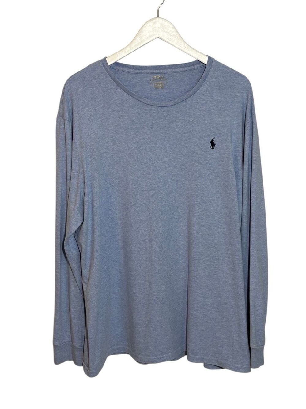 Polo Ralph Lauren light blue heathered long sleeve t-shirt - L